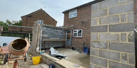 Building back extension on Hudson Close, Poole, BH12, Dorset