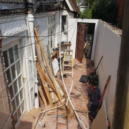 Conversion of the utility room to kitchen at Littledown Avenue, Bournemouth, BH7