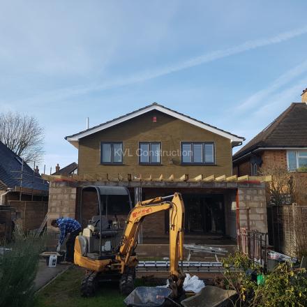 Summer house, back extension, side extension with a garage on Gainsborough Road, Bournemouth, BH7