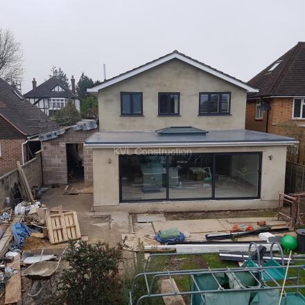 Summer house, back extension, side extension with a garage on Gainsborough Road, Bournemouth, BH7