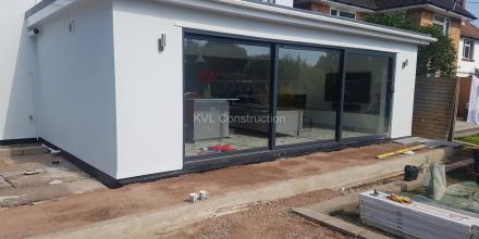 Summer house, back extension, side extension with a garage on Gainsborough Road, Bournemouth, BH7