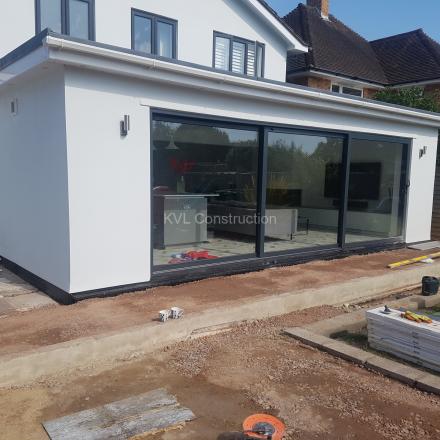 Summer house, back extension, side extension with a garage on Gainsborough Road, Bournemouth, BH7