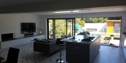 Summer house, back extension, side extension with a garage on Gainsborough Road, Bournemouth, BH7