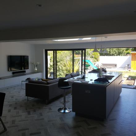 Summer house, back extension, side extension with a garage on Gainsborough Road, Bournemouth, BH7