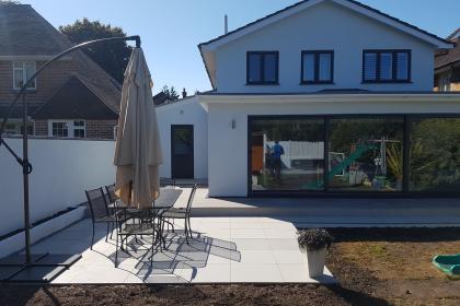Summer house, back extension, side extension with a garage on Gainsborough Road, Bournemouth, BH7