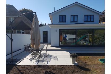 Summer house, back extension, side extension with a garage on Gainsborough Road, Bournemouth, BH7
